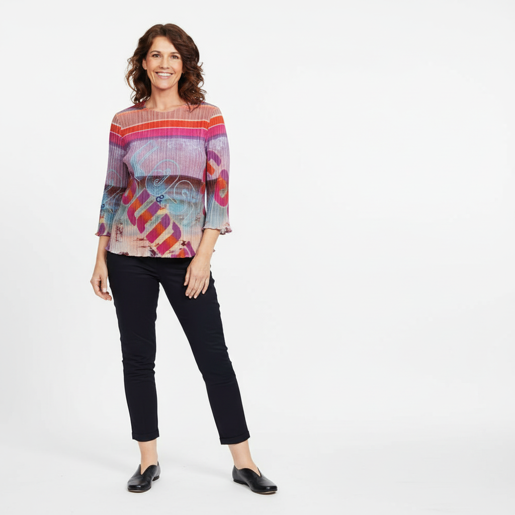 Zimmerman Top - Wonderland Collection, Sz 0, multi color