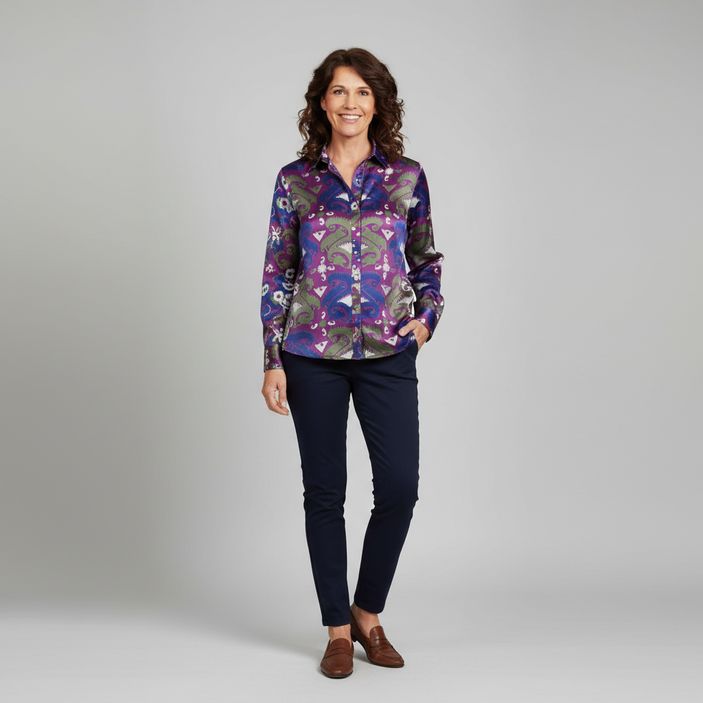 Oliphant Blouse - Magenta Uzbek Sz XS