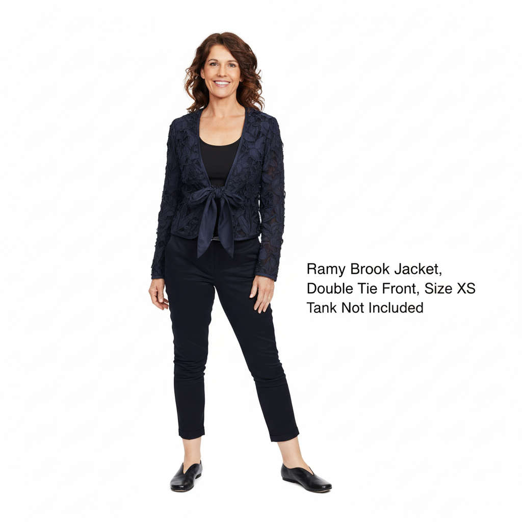 Ramy Brook Jacket , Double Tie Front, size XS - Tank is not included